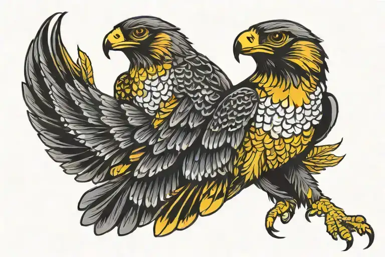 Black And Yellow Falcon