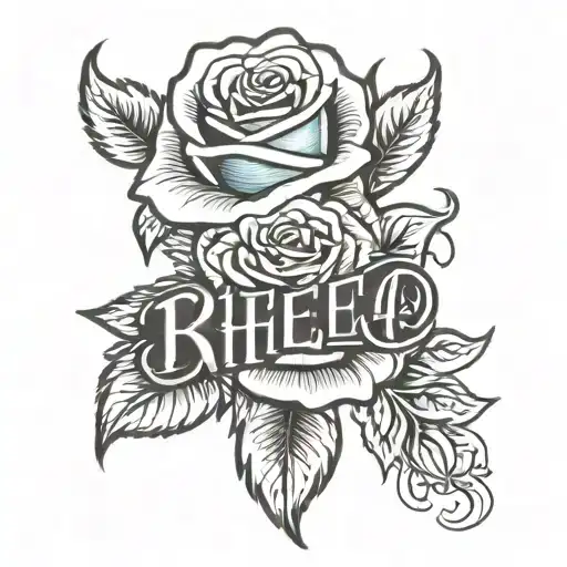 Roses With The Word Rhea