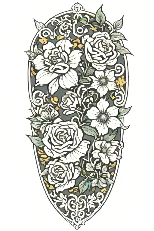 Cancer Libra Leo Taurus Flowers Intertwined