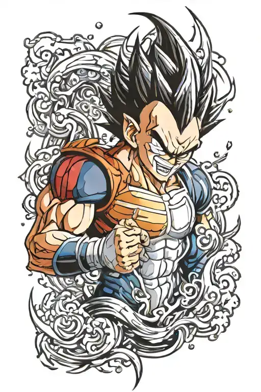 Vegeta Badass Smile Blood