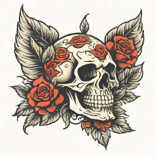 Skull And Roses