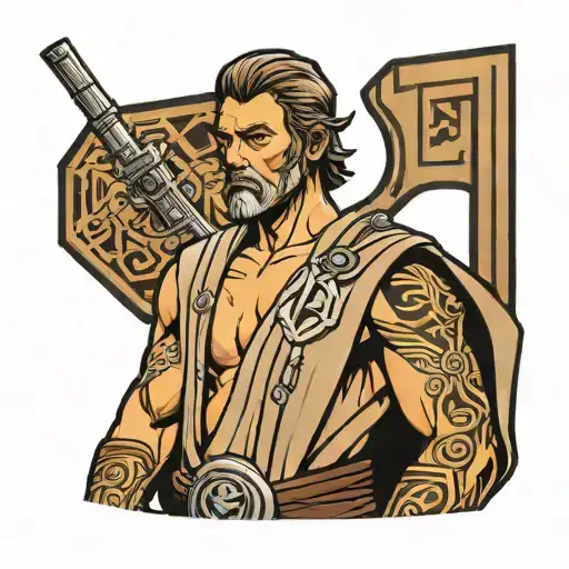 Jedi Logo On A Male Chest