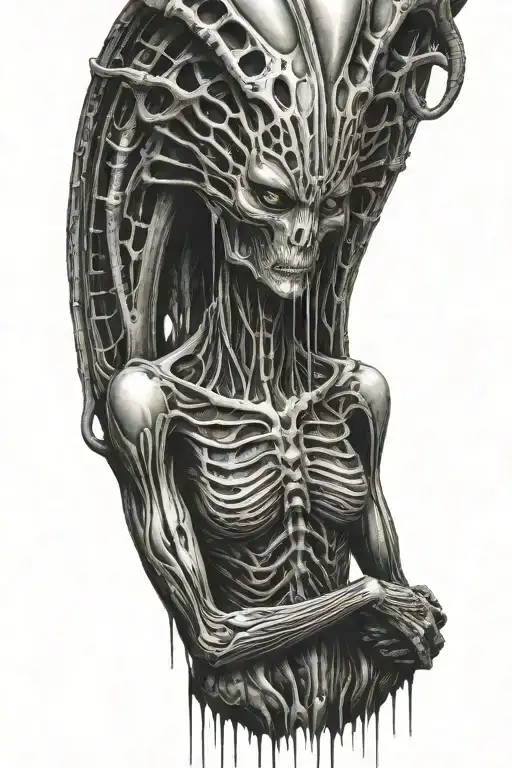 Hr Giger Alien Dripping In Acid
