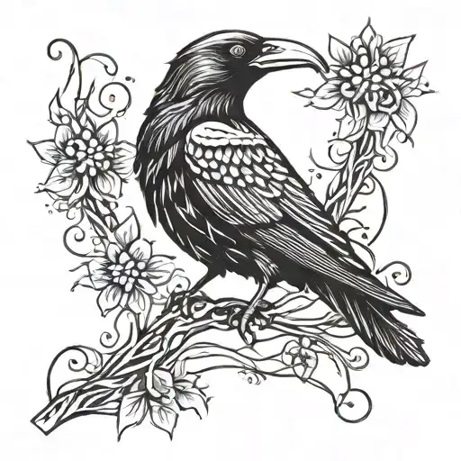 Crow Dotted Lines Connecting