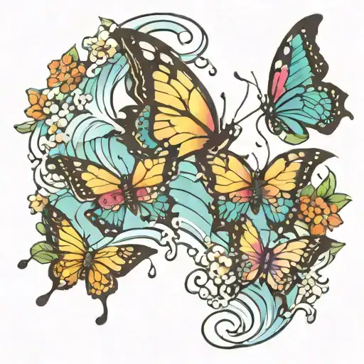 Butterflies And Water