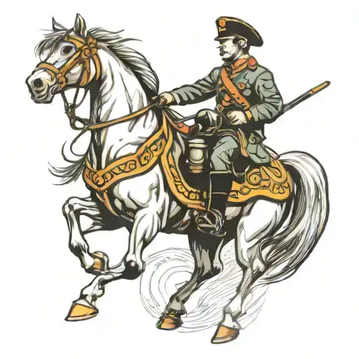 Soldier On Horse Galloping