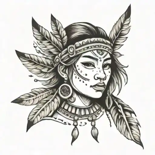 Young Girl Native Ameican