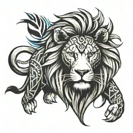 Lion And Tribal