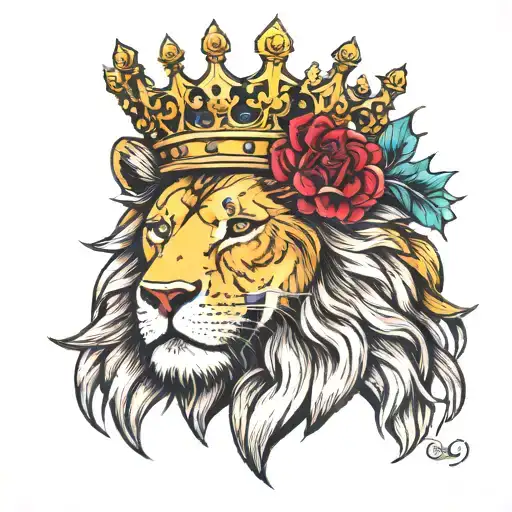 Lion Wearing A Crown