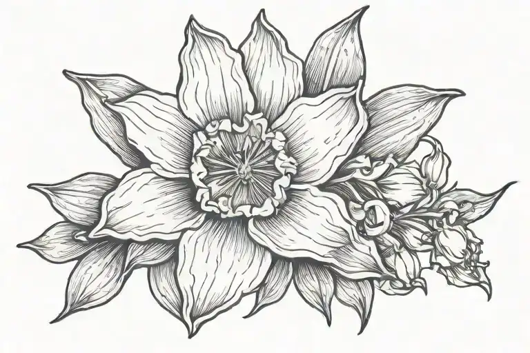 Theo With Daffodil Birth Flower