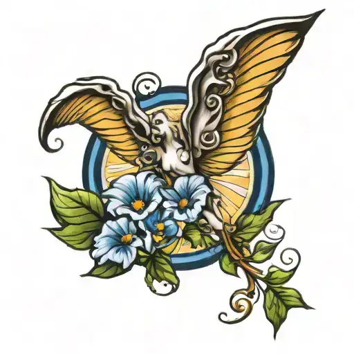 Morning Glory With Angel Wings