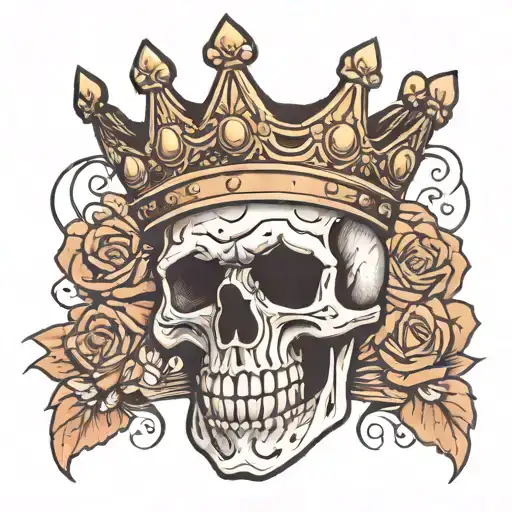 Skull Wearing A Crown