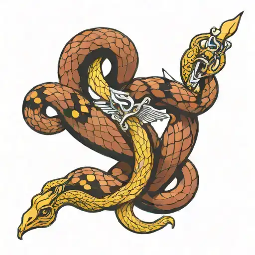 Anch Justice Scale Snake Wrapped Around It