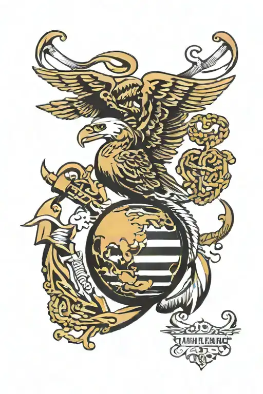 Marine Corps Eagle Globe And Anchor Full Sleeve