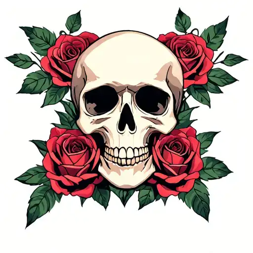 Skull And Roses