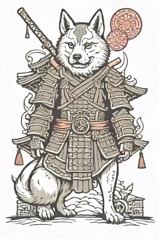 Japanese Samurai House Akita Inu