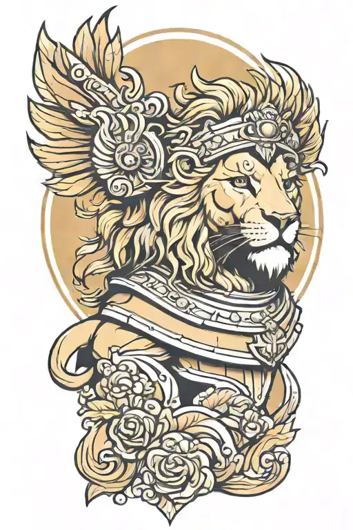 Lion Colosseum Spartan Soldier