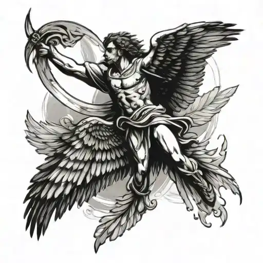 Inner Forearm Tattoo Of Icarus Falling