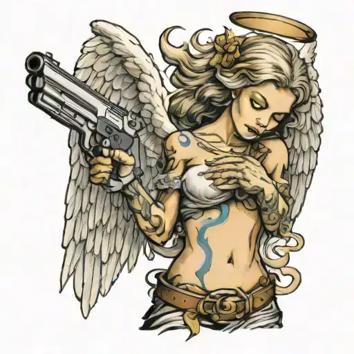 Angel With Handgun