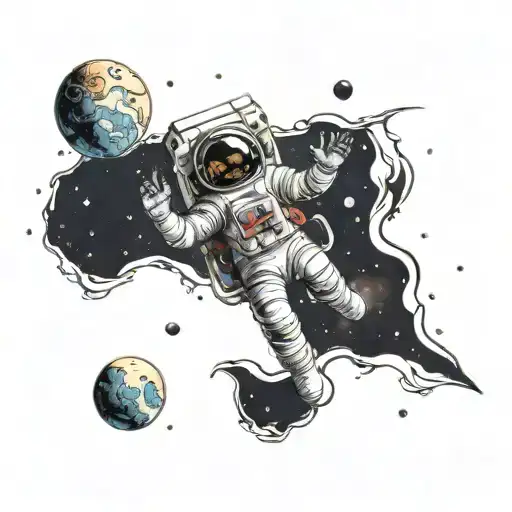 Astronaut Floating In Space