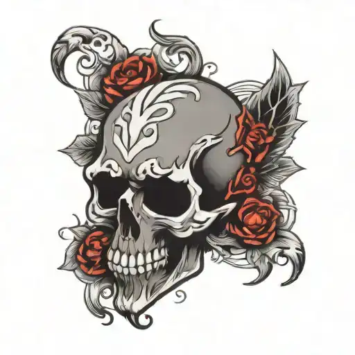 Skull And Hearts Card