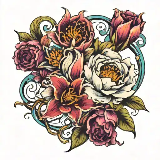 Birth Flowers Intertwined