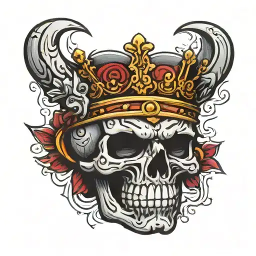 Chicano Crown On The Head With The Middle Finger In The Mouth From Shoulder To Elbow