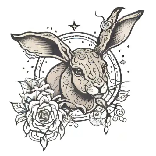Aries Constellation Rabbit
