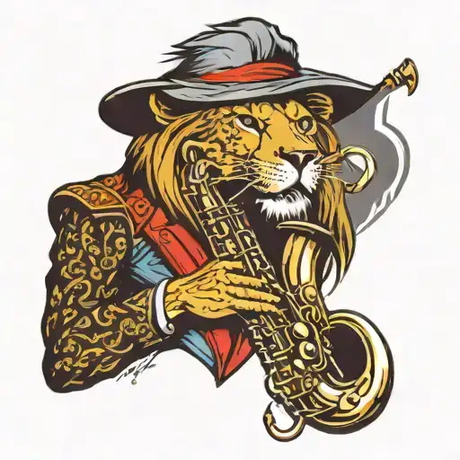 Lion Saxophone
