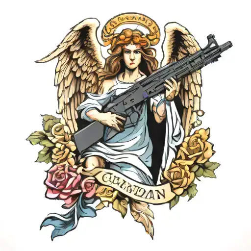 Guardian Angel With Ar 15