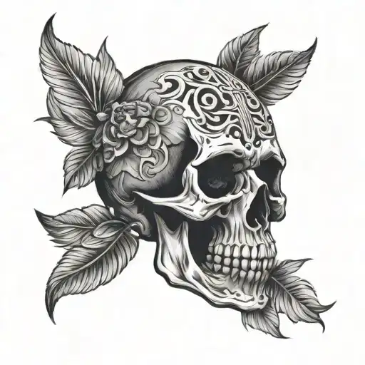 Head Skull Mindfulness Motif For Man