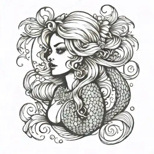 Mermaid With Hair
