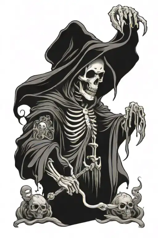 Cemetery Gates Grim Reaper Souls Swimming Fog Substance