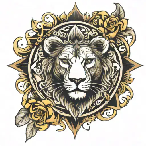 Leo Symbol Surrounded