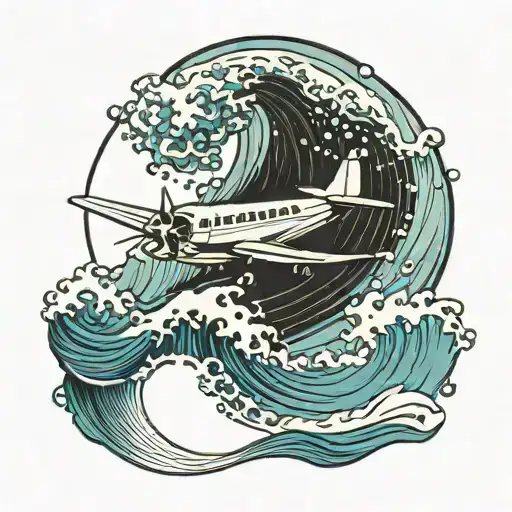 Minimal Ocean Waves And A Plane