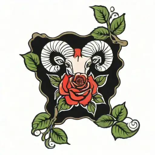 Aries Zodiac Sign Mini Roses On Them