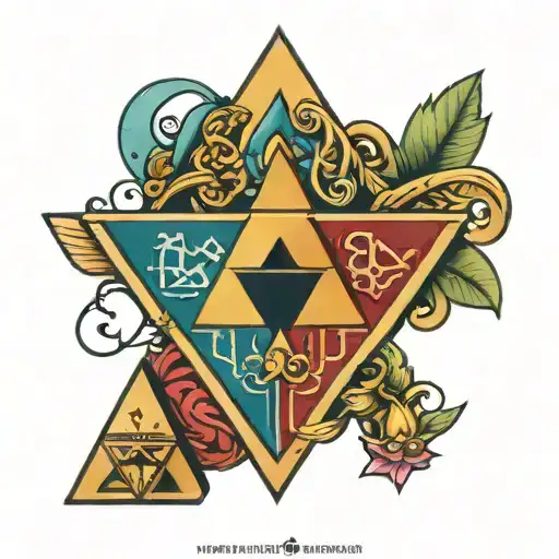 Triforce Symbol With All Link Items