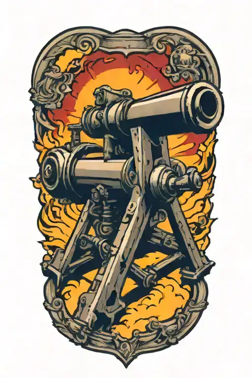 Artillery Cross Cannon Tattoo