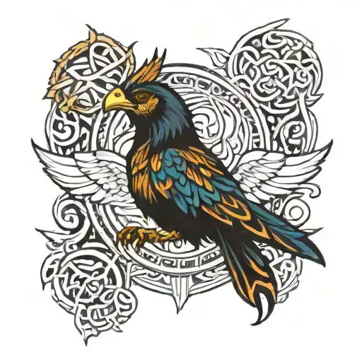 Fenix Bird In A Celtic