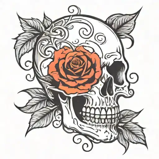 Skull And Rose