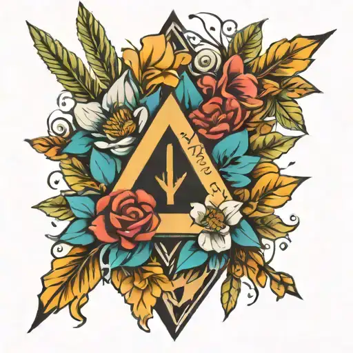 Arrow And Flowers Growing