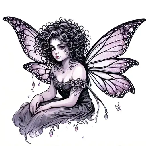 Lonely Fairy With Curly Hair