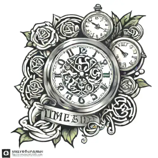 Time Is Money Creative Tattoo Design
