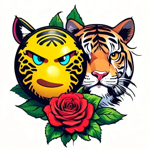 Pacman And Rose And Eye Of Tiger And Resse Candy