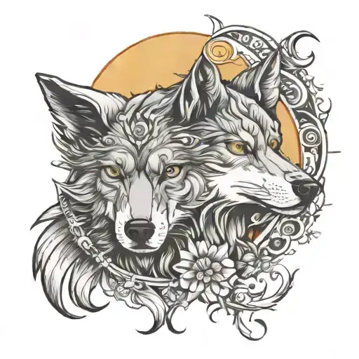 Wolf And Sun And Moon