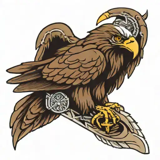Cross In The Hands Of An Eagle