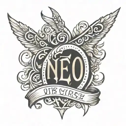 Large Lettering Tattoo On Upper Arm