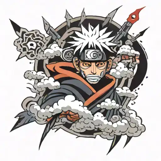 Obito In The Akatsuki Cloud