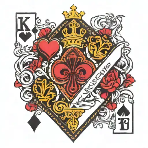 King Of Hearts And Three Of Spades Card