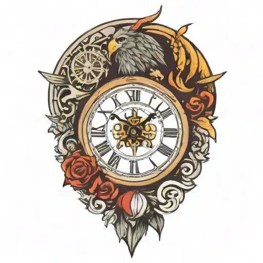 Roman Numeral Clock And Zeus